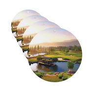 Golf Resort Park Car Air Freshener Cards for Women Men 4 Pack Cute Car Accessories Long Lasting Scent Car Diffuser Hanging Auto Aromatherapy Tablets Car Fresheners Gifts