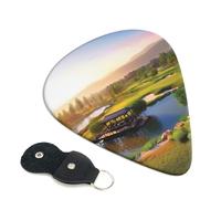 Golf Resort Park Guitar Picks 6-Pack - Pick Set (0.46mm / 0.71mm / 0.96mm) Suitable For Guitar And Ukulele Playing