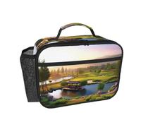 Golf Resort Park Insulated Lunch Bag, Reusable Lunch Tote With Mesh Pocket