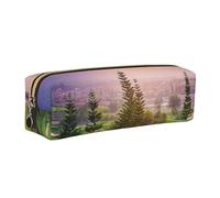 Golf Resort Park Leather Pencil Case Art Utensils Storage Bag Makeup Pouch