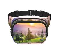 Golf Resort Park Square Double-Layer Waist Bag Chest Bag Crossbody Bag Running Travel Hiking Waist Bag
