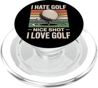 Golf Retro Vintage I Hate Golf Nice Shot I Love Golf PopSockets PopGrip for MagSafe