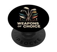 Golf Retro Vintage Weapons Of Choice PopSockets Adhesive PopGrip