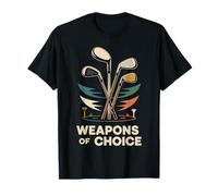 Golf Retro Vintage Weapons of Choice T-Shirt