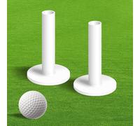 Golf Rubber Tees Ultra Long Size 3 3/4" Value 2 or 3 Pack, Adjustable Length Tee Holder for Driving Range Durable Practice Mat, Golf Accessories for Indoor Outdoor Backyard (White-2 Pack)