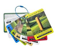 Golf Rules Quick Reference 2024 & Golf Club Range Cards (Pack of 8) | Pocket Size Rules | Golf Rules Cards for Bag, Golf Club Distance Chart, Golf Training Aid,