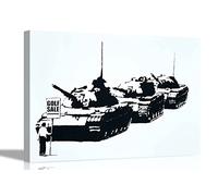 Golf Sale Mural By Banksy Canvas Prints Framed Pictures Graffiti Wall Art Bedroom Kids Funny Artwork 30 x 20cm (12 x 8 inches) A4