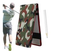 Golf Score Book - Oxford Cloth Golf Journal Notebook, Portable Game trackar | Durable Waterproof Wear Resistant Club Yardage Record Book Includes Pencil Lightweight Easy Carry Accessory for Men Women
