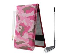 Golf Score Book - Portable Score trackar Notebook, Golf Game Record Keeper | Oxford Cloth Dustproof Waterproof Durable Design Includes Wooden Pencil Two Scorecards Compact Easy Carry Accessory for