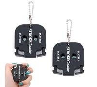 Golf Score Counter Stroke Counter, 2 Pieces Score Counter Golf Result Indicator Golf Result Counter, Golf Result Indicator Hand Counter Golf Score Counter with Key Chain, Score Counters (Sc