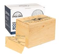 Golf Scorecard Collection Box - Holds Scorecards, Photos, Keepsakes, Yardage Books | Storage Box with 5 Dividers to Organize and Display Golf Score Cards and Accessories Perfect Unique Gift