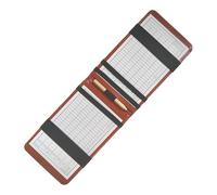 Golf Scorecard Holder, Matte Finish Design, 18x11cm, Premium Leather Yardage Book Cover, Universal Fit, PU Leather Golf Card Organizer, Lightweight, for Score Display, Training, and Competition