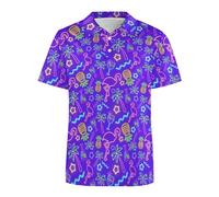 Golf Shirts for Men,Dry Fit Athletic Short Sleeve Polo Shirts,Performance 4 Way Stretch Golf Polos with UPF 50, Neon Flamingo, XL