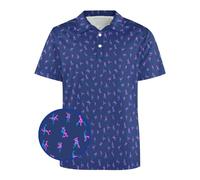 Golf Shirts for Men,Dry Fit Athletic Short Sleeve Polo Shirts,Performance 4 Way Stretch Golf Polos with UPF 50+, Funny, Large