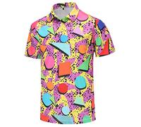 Golf Shirts for Men Dry Fit Mens Golf Shirt Short Sleeve Funny Golf Polo Shirts, 80s---3, Large