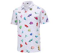 Golf Shirts for Men Dry Fit Mens Golf Shirt Short Sleeve Funny Golf Polo Shirts, 80s---4, XXL