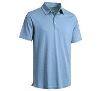 Golf Shirts for Men Dry Fit Short Sleeve Print Performance Moisture Wicking Polo Shirt, Aqua Stripe, 3XL