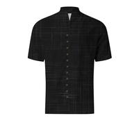Golf Shirts Mens UK White Shirt Short Sleeve 2025 Mens Holiday Leisure Loose Button Stand Collar Solid Shirt Short Sleeve Top Mens Golf Tops (Black, XXXXXXL)