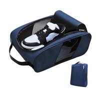 Golf Shoe Bag - Waterproof Case with Zip, Unisex Portable | Sports Shoe Organizer for Bowling, Gym, Sport, Travel, Car, Outdoor Activities, navy, Consulte la descripción, See description
