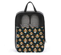 Golf Shoe Bags for Travel Women Men - Cute Beagle Dog Print Travel Shoe Bags for Packing In Suitcase, Bowling Dance Pointe Soccer Cleat Sneaker Bag Organizer For Gym with Zipper