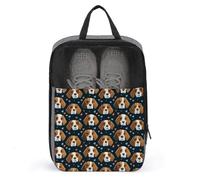 Golf Shoe Bags for Travel Women Men - Cute Beagle Print Travel Shoe Bags for Packing In Suitcase, Bowling Dance Pointe Soccer Cleat Sneaker Bag Organizer For Gym with Zipper