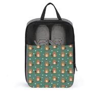 Golf Shoe Bags for Travel Women Men - Cute Heart Squirrel Print Travel Shoe Bags for Packing In Suitcase, Bowling Dance Pointe Soccer Cleat Sneaker Bag Organizer For Gym with Zipper