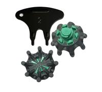 Golf Shoe Spikes,20 Pcs FJ Soft Golf Shoes Spikes Replacements with 1 Pcs Golf Shoe Cleats Wrench fit Foot Fast Lok Twist 3.0 System Joy (Black Green) LONGKUN