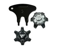 Golf Shoe Spikes,20 Pcs Golf Spikes Replacements with 1 Pcs Golf Shoe Cleats Wrench Easy Installation Second Generation (Black Grey) LONGKUN