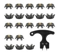 Golf Shoe Spikes, 20-Piece Cleat Set, Anti-Slip Replacement Studs, Strong Traction Nails, Easy Install with Wrench, for Running, Tennis, Training, Trail Field Use, 1.1 x 0.3 Inches