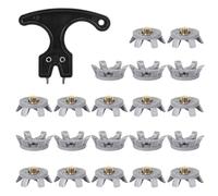 Golf Shoe Spikes, 20-Piece Cleat Set, Anti-Slip Replacement Studs, Strong Traction Nails, Easy Install with Wrench, for Running, Tennis, Training, Trail Field Use, 1.1 x 0.3 Inches