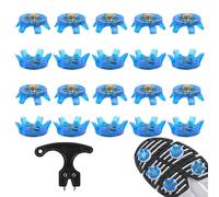 Golf Shoe Spikes, 20 Pieces Golf Cleats Replacement, TPU Anti-Slip Studs Sprinter Nails Sports Accessories with Wrench for Trail, Jumping, Tennis, Running, Training, Road, and Field, 2.8 x 0.75 cm