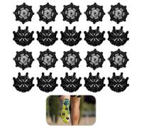 Golf Shoe Spikes,20PCS Replacement Bulk Cleats Black Metal Golf Shoe Studs Durable TPU Easy to Install Universal Fit Tooth Spikes Accessories for Men and Women, Improves Grip and Comfort