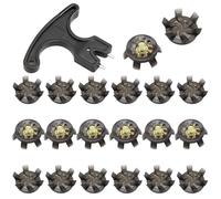 Golf Shoe Spikes, 20PCS Replacement Bulk Cleats Golf Shoe Studs with Nail Remover, Durable TPU Easy to Install Universal Fit Tooth Spikes Accessories for Men and Women, Improves Grip and Comfort