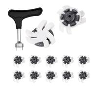 Golf Shoe Spikes - G0llf Cleat Anti Slip Footwear, Black Rubber Traction Visual Style, 2 Cm Stud Size + 9x7.8 Cm Puller, Durable Rubber PP Hardware Component - For Course & Trainers