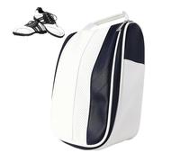 Golf Shoes Carry Bag - Waterproof Zippered Carrier, Sports Footwear Case | Small External Pockets for Storage, Portable Golf Accessory for Cycling, Gym, Dancing, Traveling, Lightweight Durable Design