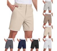 Golf Shorts Mens Uk Stretch Mens Chino Shorts Regular Fit Office Work Short Classic Business Short Business Bermuda Trunks Summer Upf 50+ Trunks For Sun Protection Casual Half Pant With Pocket