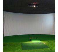 Golf Simulator Impact Screen - Double Layer Reflective Fabric for Indoor Practice & Projection Display