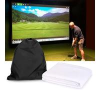 Golf Simulator Impact Screen, Indoor Ultra Clear Golf Impact Screen, Golf Target Practice Cloth, Anti-impact Sound Cancelling Curtains for Outdoor Indoor Home Golf Training 366CM*274CM