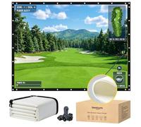 Golf Simulator Impact Screen, Triple Layer Launch Monitor Projector Screen
