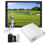 Golf Simulator Impact Screens,4:3 Sim Ball Simulator Impact Display Projection Screen Cloth for Outdoor Indoor Home Golf Training Home Golf Swing Training 223CM*168CM