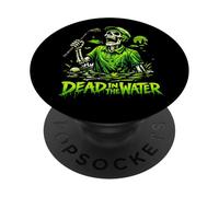 Golf Skeleton Dead In The Water Hazard Funny Golfing PopSockets Adhesive PopGrip