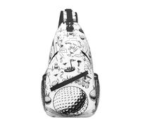 Golf Sling Bag Golf Balls Crossbody Backpack Sport Gym Chest Bags Hiking Travel Casual Daypack For Women Men Adults Gifts