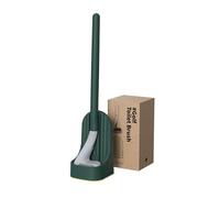 Golf Soft Silicone Toilet Brush, Clean without Dead Ends, Detachable Long Handle Brush, Leak-Proof, Toilet Brush with Holder Set (Green)