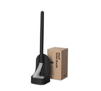 Golf Soft Silicone Toilet Brush, Clean without Dead Ends, Detachable Long Handle Brush, Leak-Proof, Toilet Brush with Holder Set (Black)