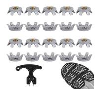 Golf Spikes - Replacement Golf Shoe Cleats | Cleats 20 Pieces Soft Spikes for Shoes Non-Slip Cleats Sprinter Nails Sports Accessories with Wrench for Trail Jumping Tennis Train