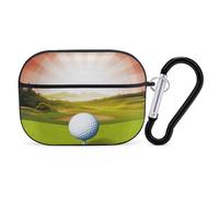 Golf Sport AirPods Pro 2 Case Cover, Shockproof Hard Shell Protective Case for Women Men, Compatible with Airpod Pro Case 2nd/1st Generation with Keychain-Black