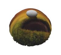 Golf sport at sunset -Print Extra Large Waterproof Shower Cap-Double Layer Protection For Long/Curly Hair - Reusable & Travel Friendly.