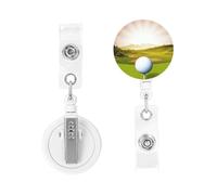 Golf Sport Badge Reels Retractable Badge Holder with Alligator Clip Cute Nurse Telescopic Badge Clip Name ID Card Holders for Office Worker Doctor Nurse Key Holder