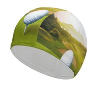 Golf Sport Bathing Cap High Elasticity Swimming Caps Fit Both Long Hair Short Hair Comfortable Large Shower Cap for Drag Reduction and Hair Protection