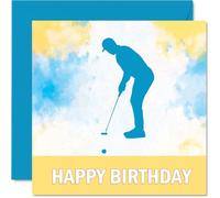 Golf Sport Birthday Cards, Boys in Sports | Happy Birthday Card for Boy Son Brother Grandson Nephew Uncle Cousin, 145mm Bday Greeting Cards